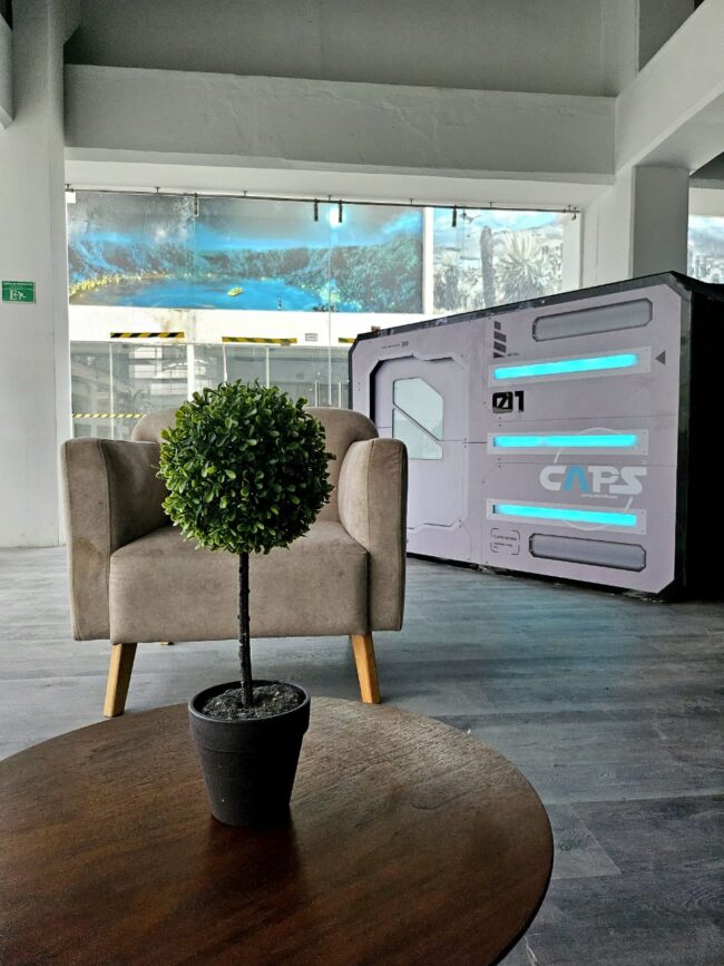 Hotel cápsula Caps Colombia en Arena Bogotá junto al Coliseo MedPlus